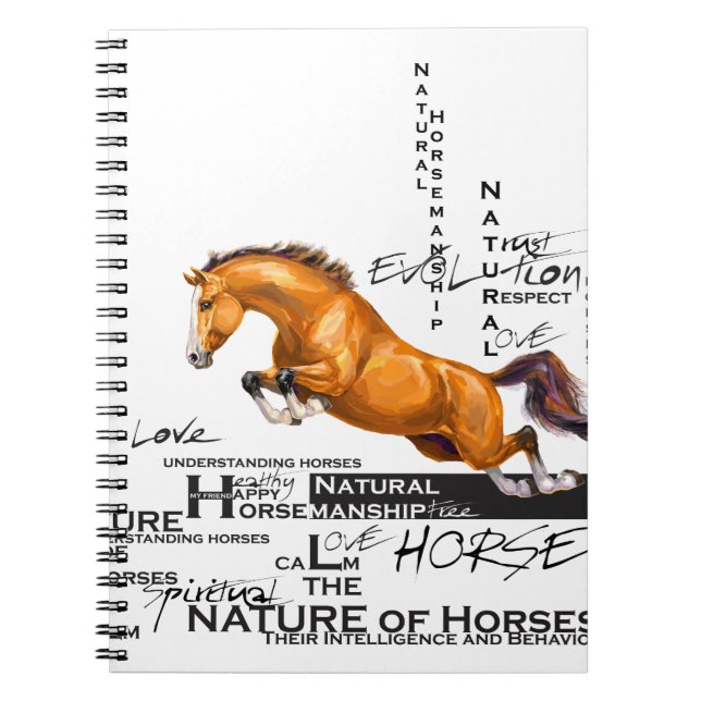 Caderno Espiral Horsemântica natural por Insima (Frente)