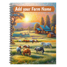 Horses on Farm Wildflower Meadow