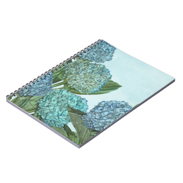 Caderno Espiral Hortênsia Azul (Left Side)