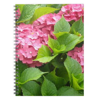 Caderno Espiral Hortênsias Rosa Intenso