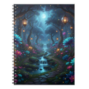 Caderno Espiral Horto Encantado Dreamy com lanternas -