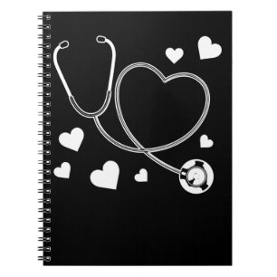 Caderno Espiral Hospital de Amor Enfermeiro Stethoscope