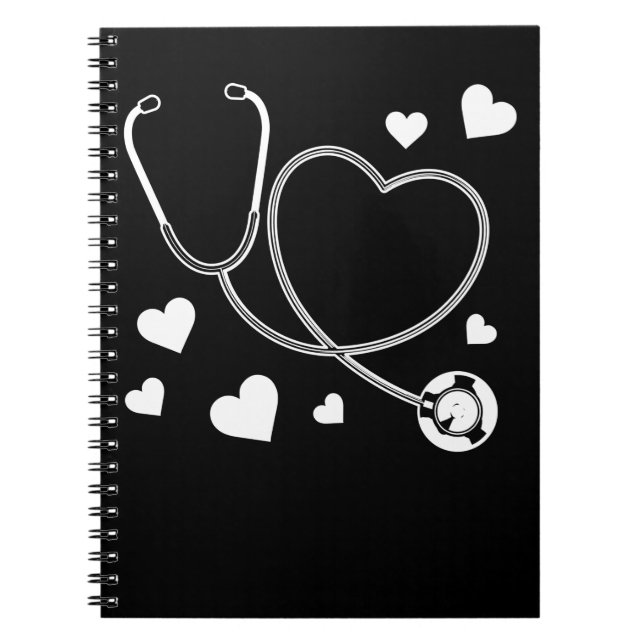 Caderno Espiral Hospital de Amor Enfermeiro Stethoscope (Frente)