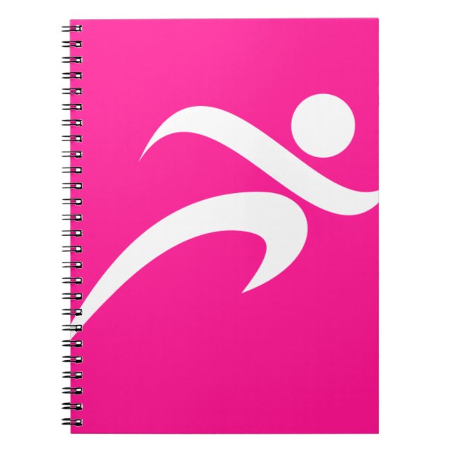 Caderno Espiral Hot Pink Runner; Runner (Frente)