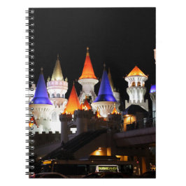 Caderno Espiral Hotel Castle Las Vegas Jogando Vegas Colorida