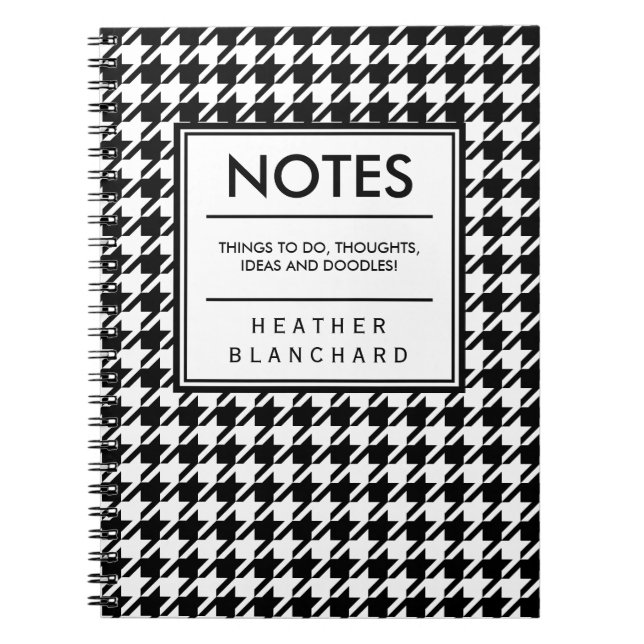 Caderno Espiral Houndstooth (Frente)