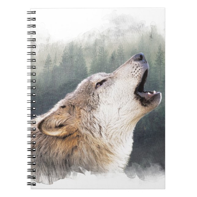 Caderno Espiral Howling lobo (Frente)