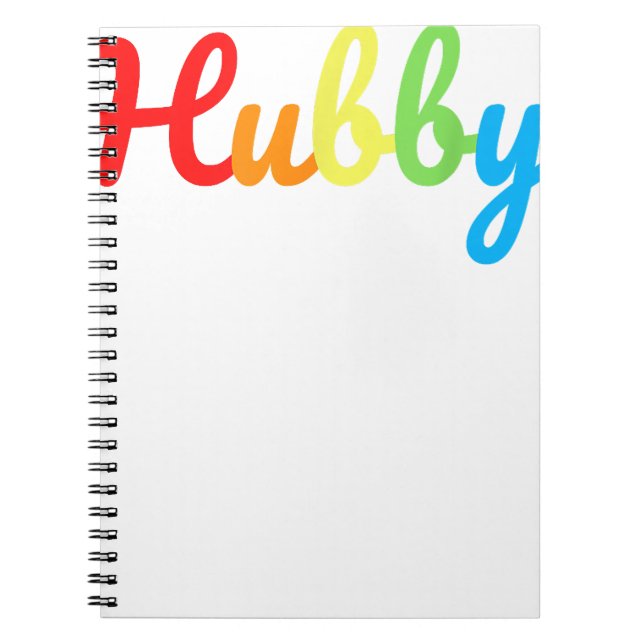 Caderno Espiral Hubby Orgulho gay LGBT Casamentos Presentes Lua de (Frente)