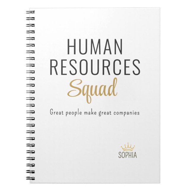 Caderno Espiral Human Resources Squad – Personalized Notebook (Frente)