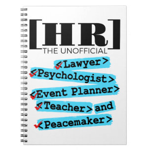 Caderno Espiral Human Resources Unofficial Funny HR
