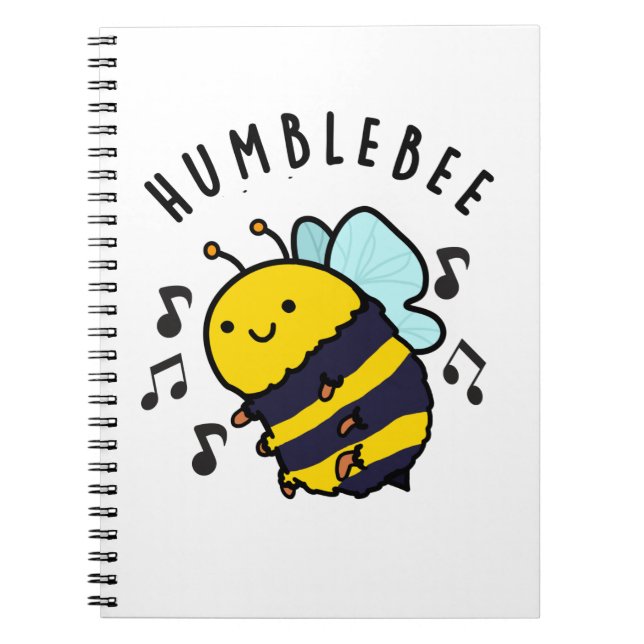 Caderno Espiral Humble Bee Engraçado Bumblebee Pun (Frente)