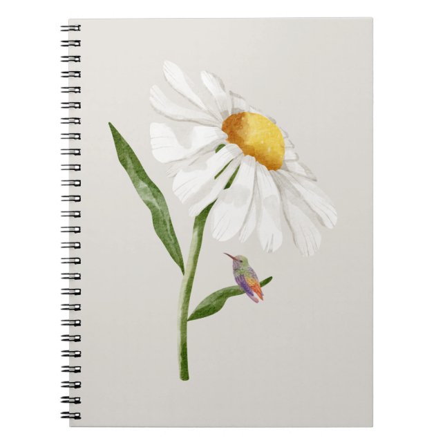 Caderno Espiral Hummingbird e Daisy (Frente)