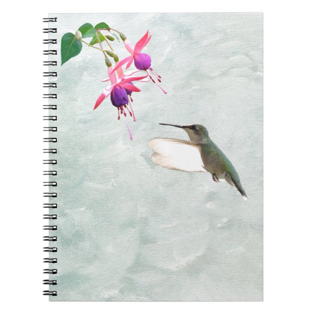 Caderno Espiral Hummingbird e Fuschia (Frente)