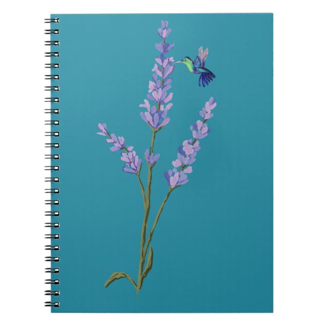Caderno Espiral Hummingbird e Lavanda (Frente)