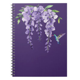 Caderno Espiral Hummingbird e Wisteria