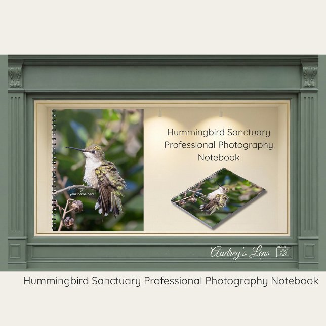 Caderno Espiral Hummingbird Sanctuary Professional Photography  (Criador carregado)