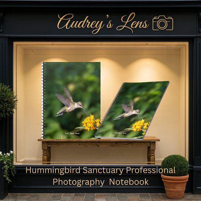 Caderno Espiral Hummingbird Sanctuary Professional Photography  (Criador carregado)
