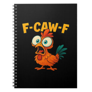 Caderno Espiral Humor Corvo Engraçado F-Caw-F Gótico