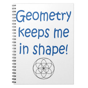 Caderno Espiral Humor da matemática - a geometria mantem-me na