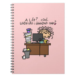 Caderno Espiral Humor da vida da transferência