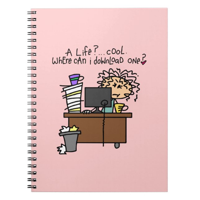 Caderno Espiral Humor da vida da transferência (Frente)