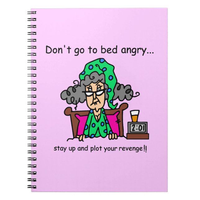 Caderno Espiral Humor das horas de dormir (Frente)