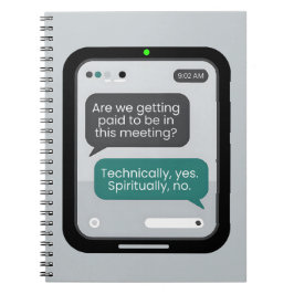 Caderno Espiral Humor de Escritório – “Tecnicamente Sim, Espiritua