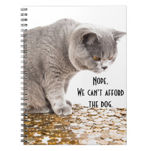 Caderno Espiral Humor de gato e cão