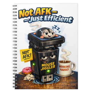 Caderno Espiral Humor de Trabalho em Casa, Não Estou AFK!