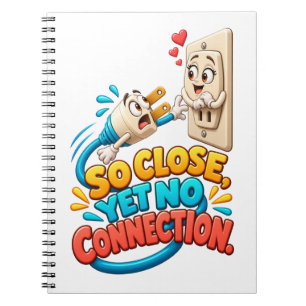 Caderno Espiral Humor Divertido de Plugue e Soquete