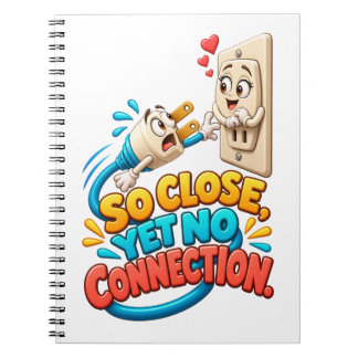 Caderno Espiral Humor Divertido de Plugue e Soquete