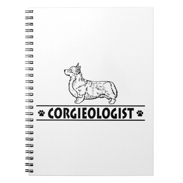 Caderno Espiral Humorístico Pembroke Welsh Corgie (Frente)