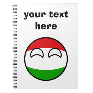 Caderno Espiral Hungria Geeky de tensão engraçada Countryball