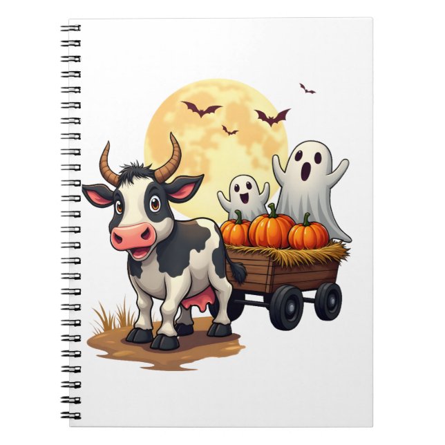 Caderno Espiral Hunted Hayride Cow (Frente)