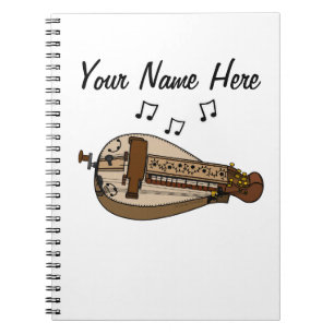 Caderno Espiral Hurdy Gurdy Folk Musical Teacher Custom