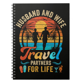 Caderno Espiral Husband and Wife Travel Partners for Life Beach