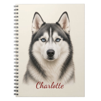 Caderno Espiral Husky Personalizado com Nome Personalizado