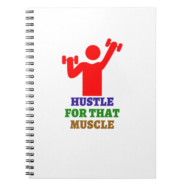 Caderno Espiral Hustle para aquele músculo | As melhores ofertas d (Frente)