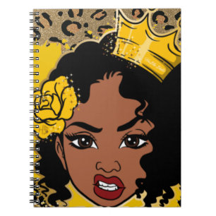 Caderno Espiral Hustle Skills Aniversário Presente Sista Rainha Fe