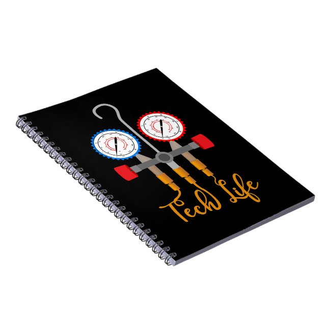 Caderno Espiral Hvac Technician Tech Life Funny (Lado Direito)