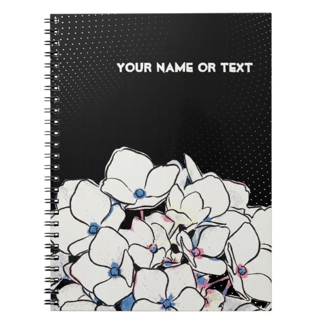 Caderno Espiral Hydrangea Antiga 'Lanarth White': O Estoico  (Frente)