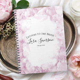 Caderno Espiral Hydrangea Watercolor Letters to the Bride