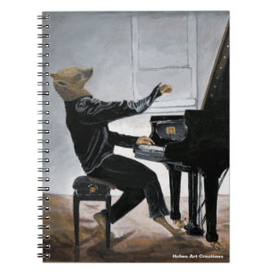 Caderno Espiral Hyena Piano Music Player Fantasy Spiral Notebook