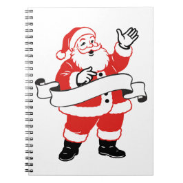 Caderno Espiral I Believe in Santa Blank Banner- Vintage Art