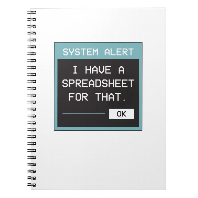 Caderno Espiral I Have a Spreadsheet for That Funny Office (Frente)