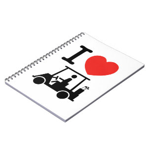 Caderno Espiral I Heart (Love) Golf Cart
