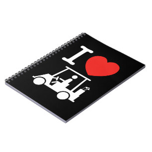 Caderno Espiral I Heart (Love) Golf Cart