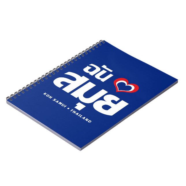 Caderno Espiral I Heart (Love) Koh Samui Birmi Tailândia (Left Side)