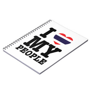 Caderno Espiral I Heart (Love) My Thai People