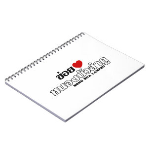 Caderno Espiral I Heart (Love) Nong Bua Lamphu, Isan, Tailândia